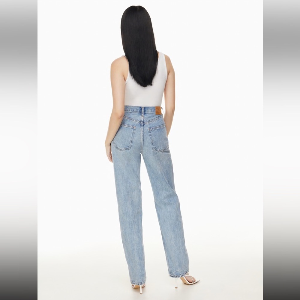 Denim Forum High-Rise Light Blue Distressed Jeans - Picture 6 of 15